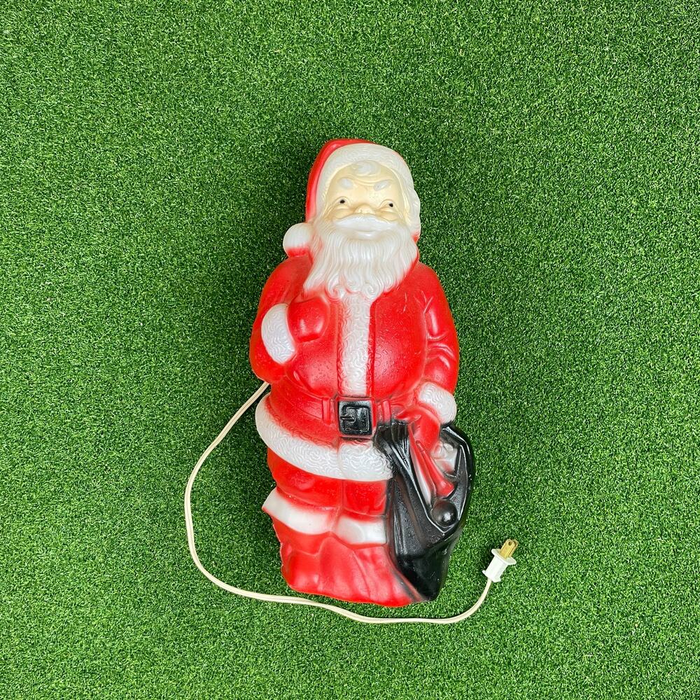 Vintage Empire Santa Blow Mold 1968 Light Up Christmas Decoration 12”